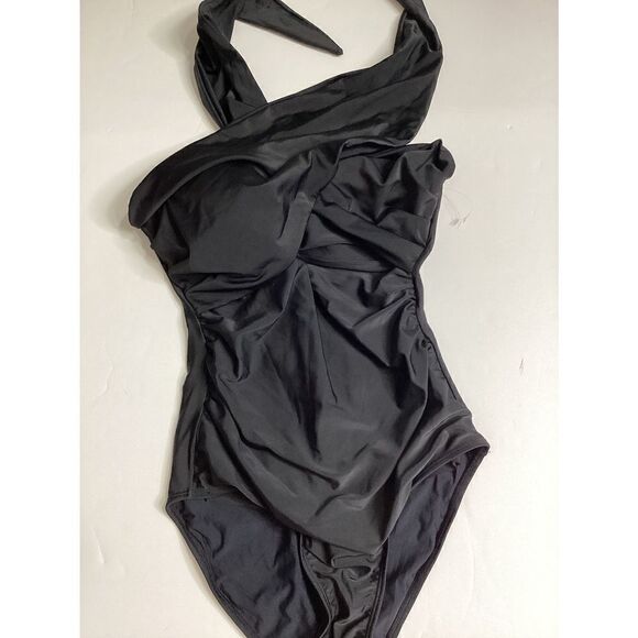 New. Pilyq black bandeau multi-way swimsuit with tummy control - Picture 7 of 14